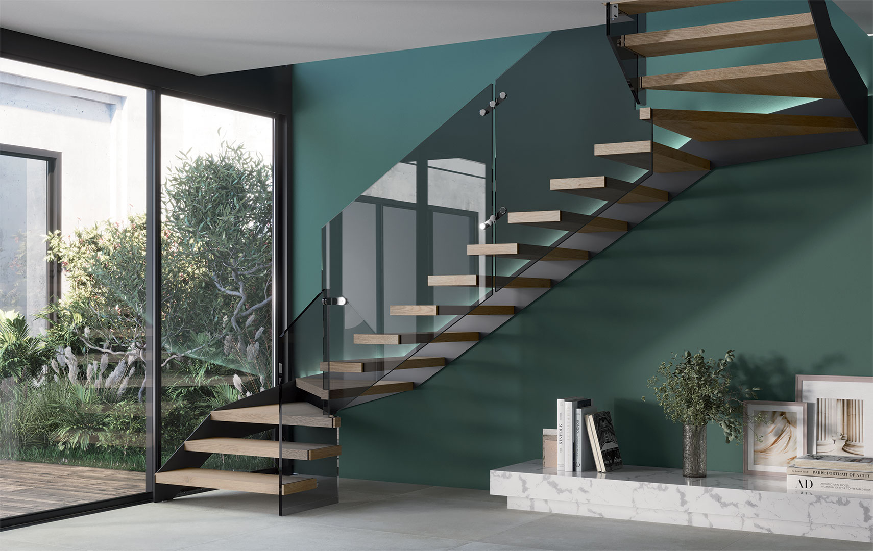 Rexal Mono XR, Glass staircase
