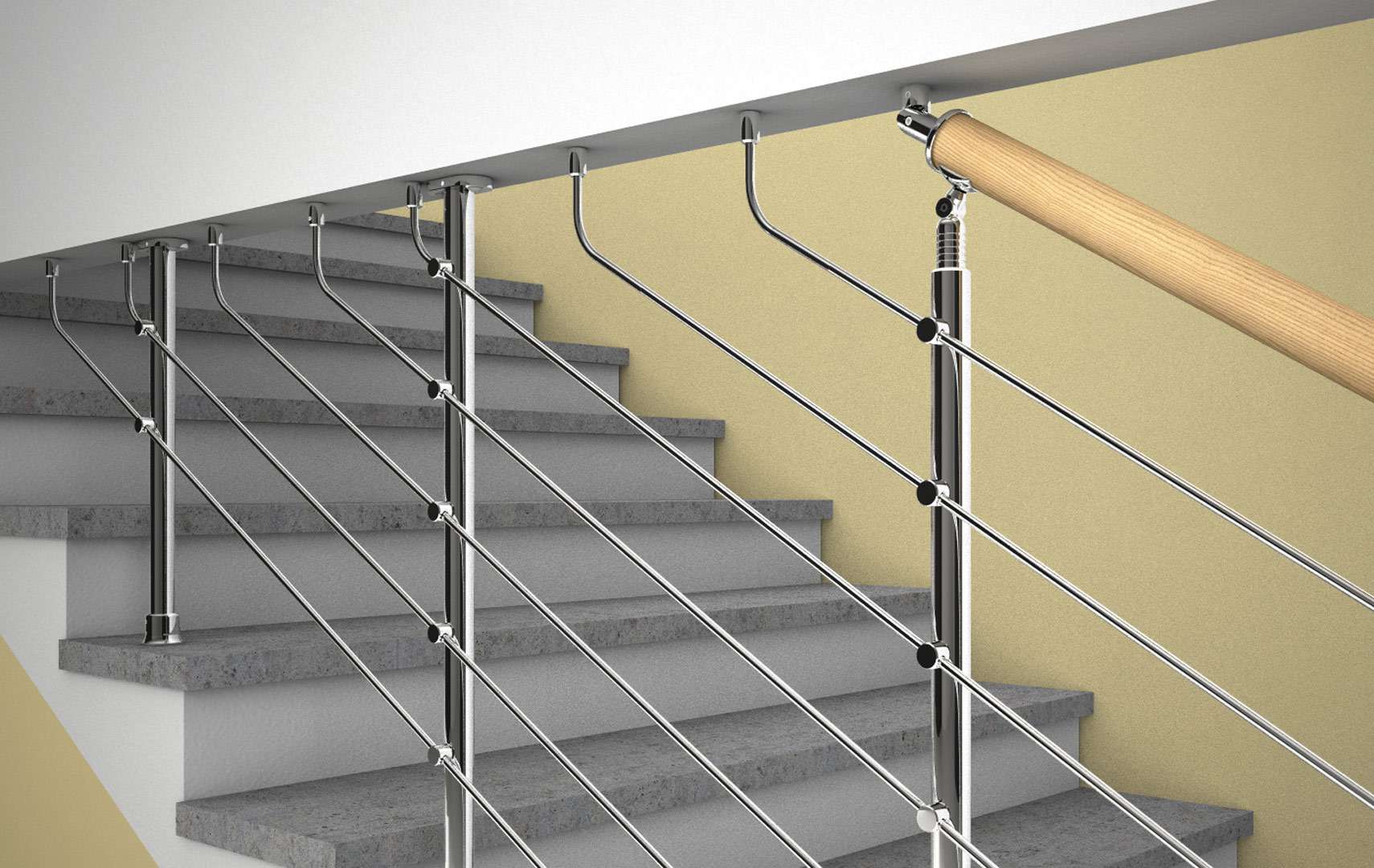 Chrome, Stair banister, handrails