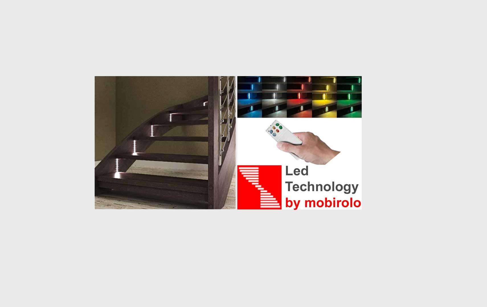 Esperia chrome LED, Escalier moderne avec led escalier design