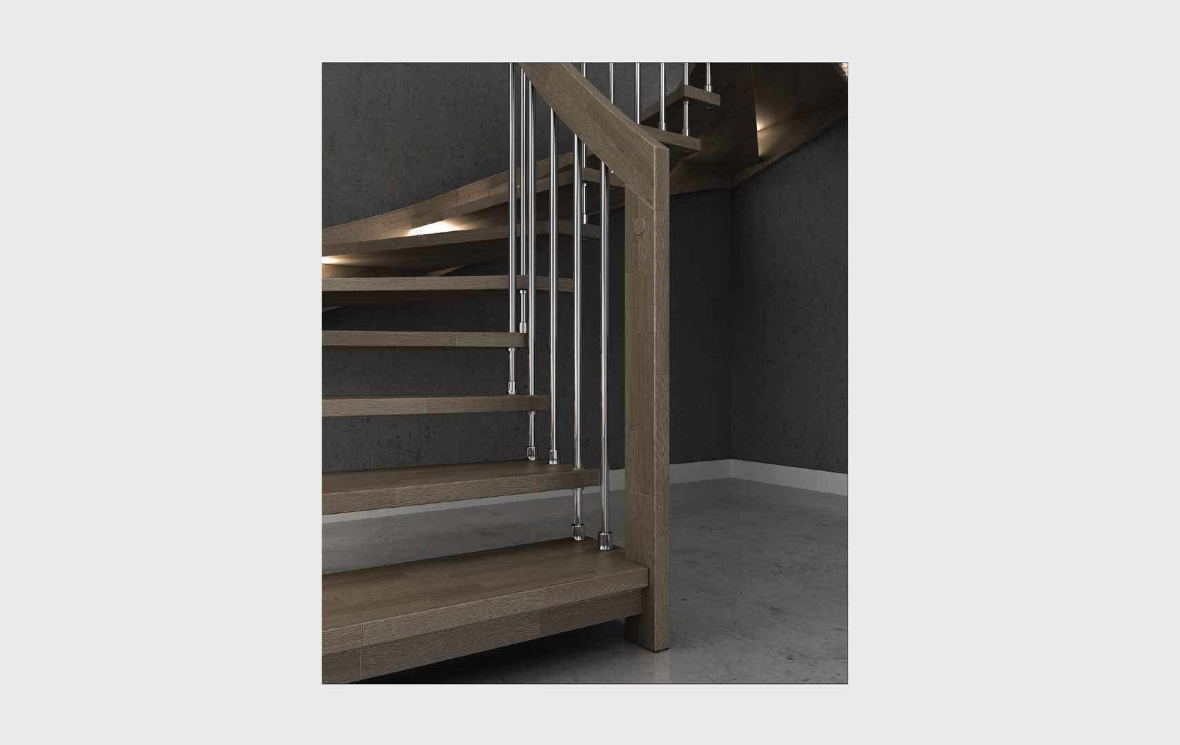 Fly chrome LED, Escalier moderne avec led escalier design