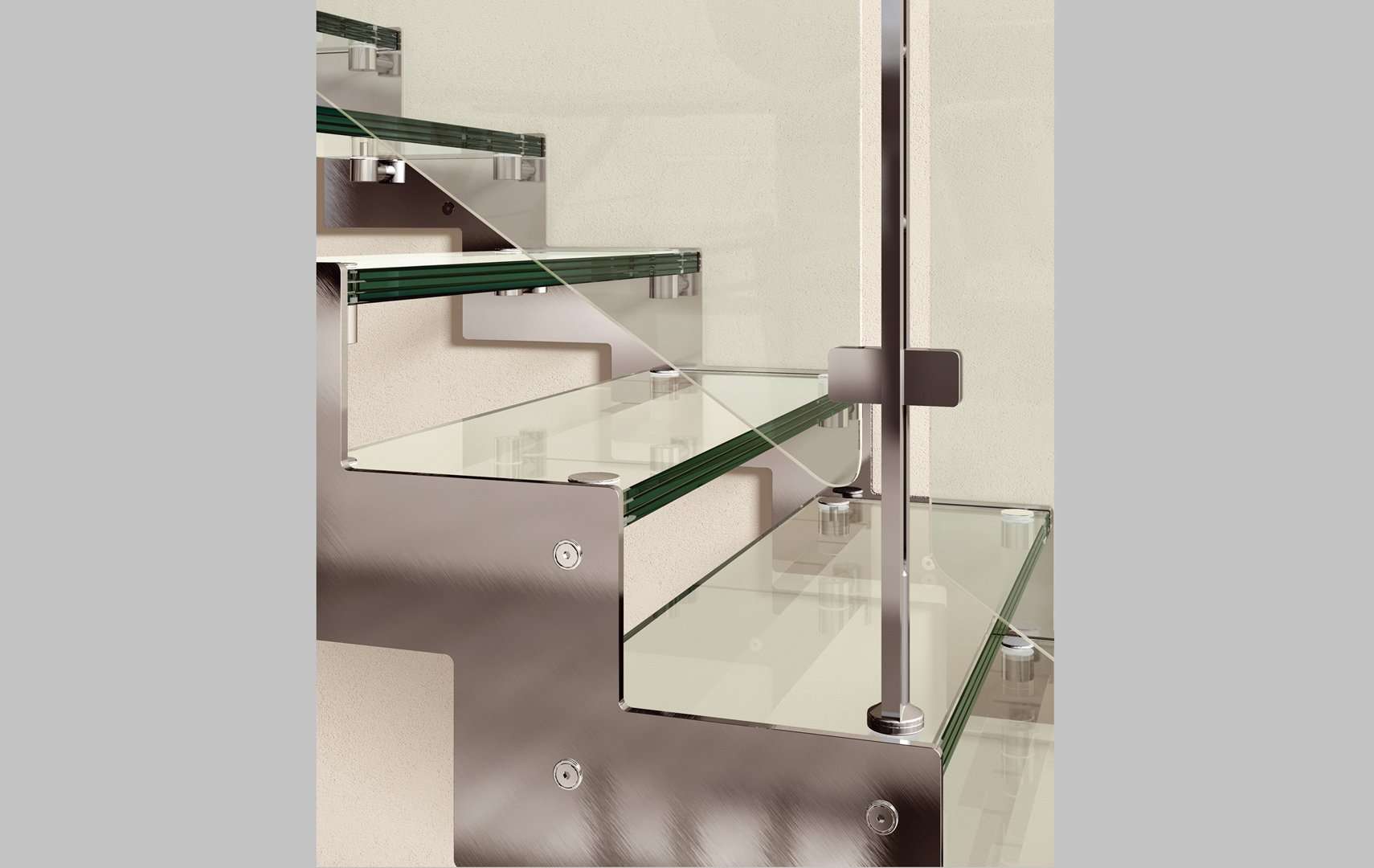 Rexal Glass, Scale interne parapetti in vetro