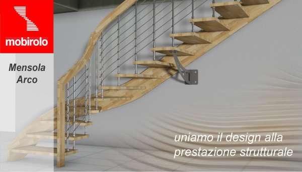 mensole pilastri e fissaggi delle scale a giorno