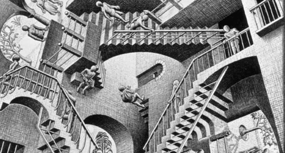 un omenaje a escher y a sus magnficas escaleras 