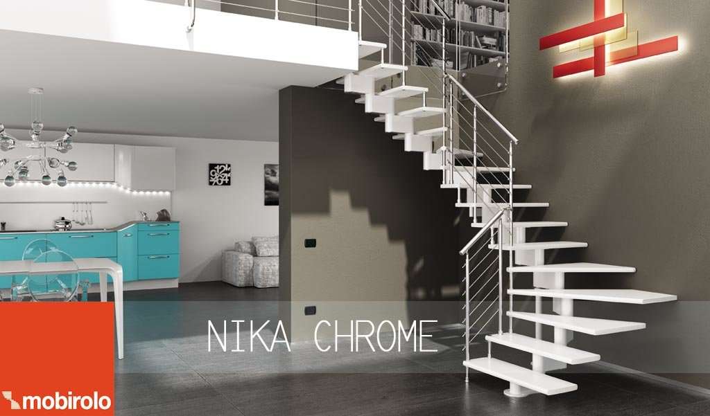 escalier sur mesure voil nika chrome