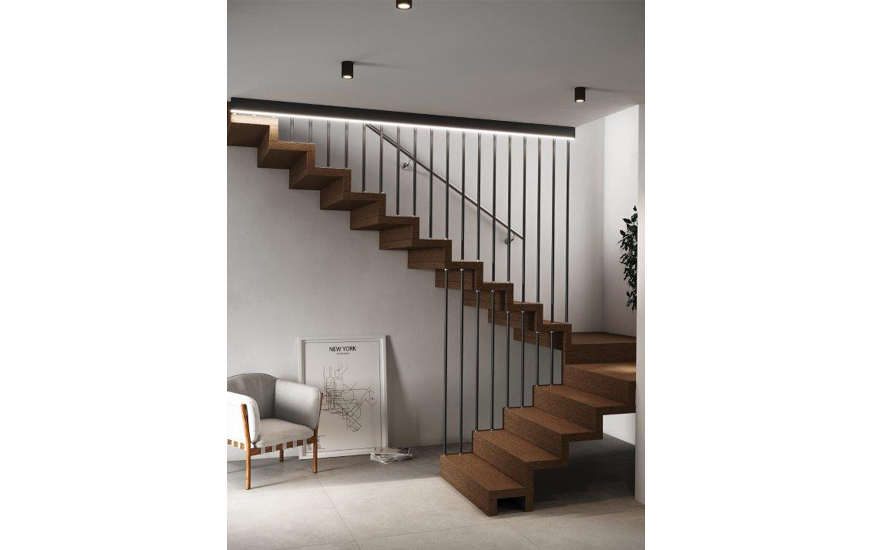 Akura UP, Escalier moderne