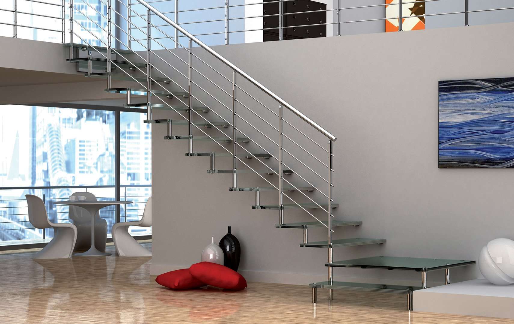 straight staircase