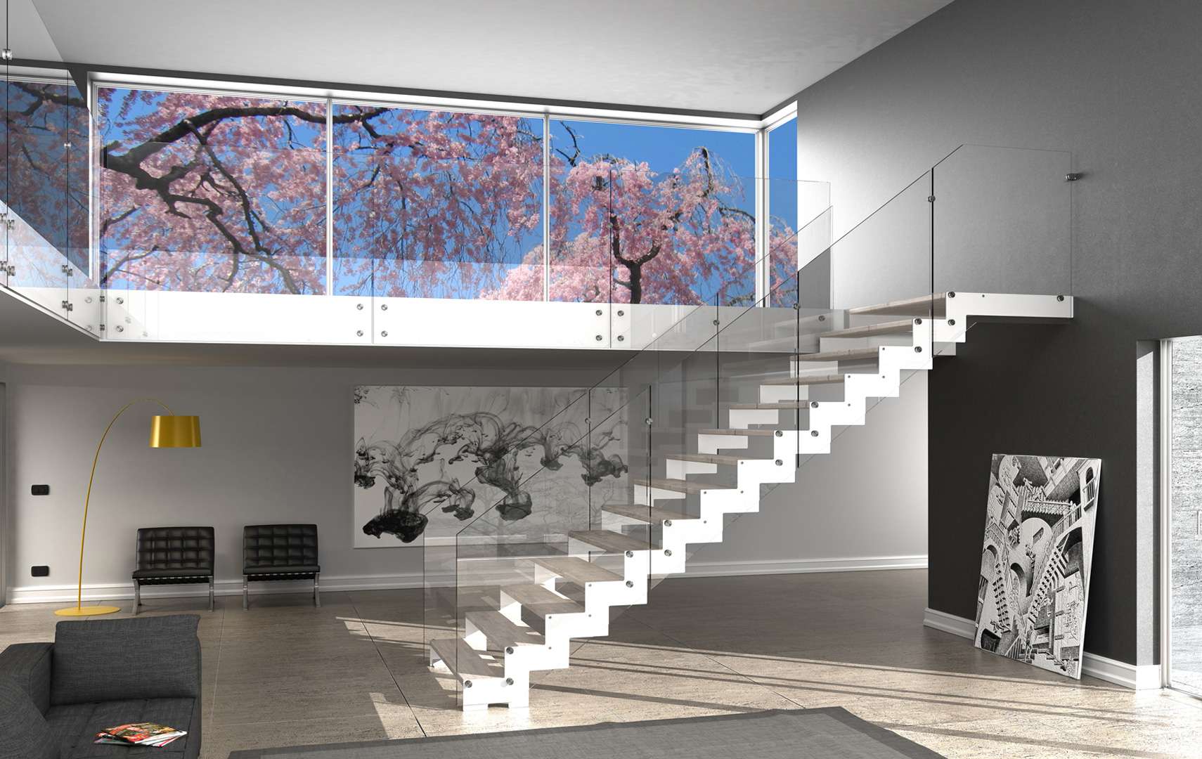 Rexal XR, Glass staircase