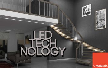 Iluminacin escaleras interiores. El diseo de ensueo de las escaleras iluminadas con led