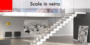 MODERN STAIRs WITH GLASS RAILING: LEFT TO CONQUER BY MOBIROLO MODELS