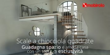 Guadagna spazio con le scale a chiocciola quadrate