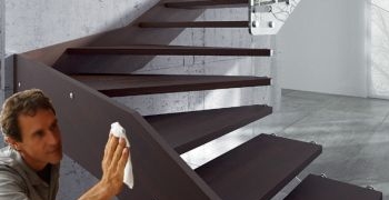 Maintenance and cleaning instructions for the wood staircases