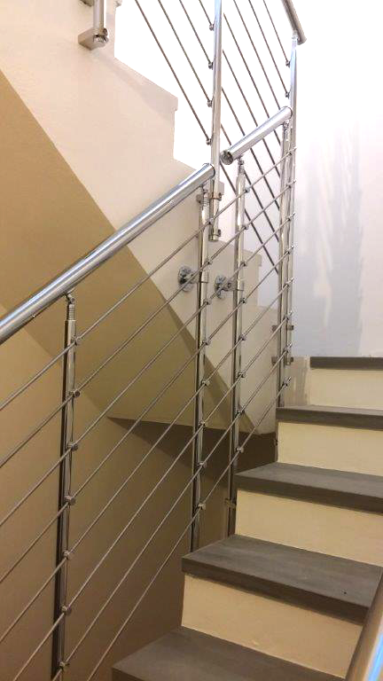 banister chrome of mobirolo a technical innovative solution