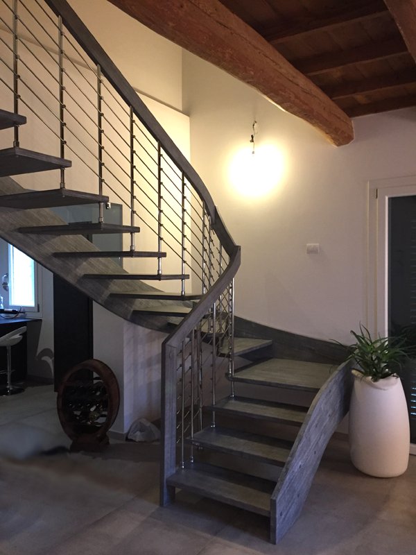 loft stair fly chrome new installation in ferrara